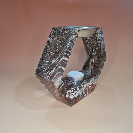 Queimador de Incenso Hexagonal – Coleção Terra Fumê