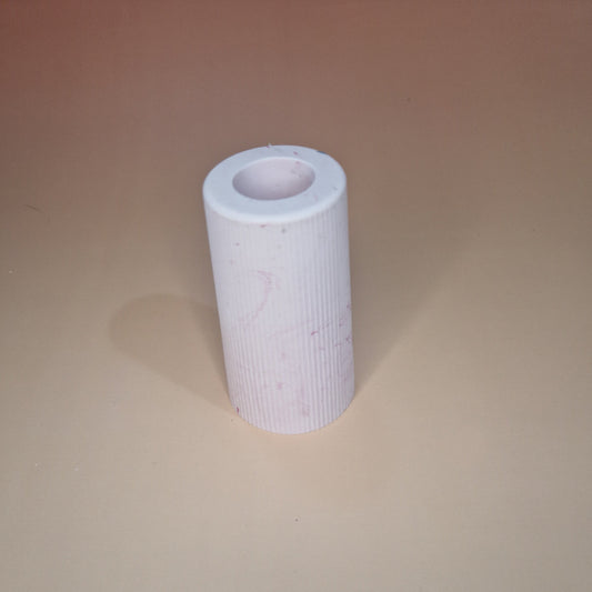 Vaso em Jesmonite Estriado – Rosa