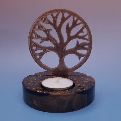 Porta-Velas Árvore da Vida em Resina
