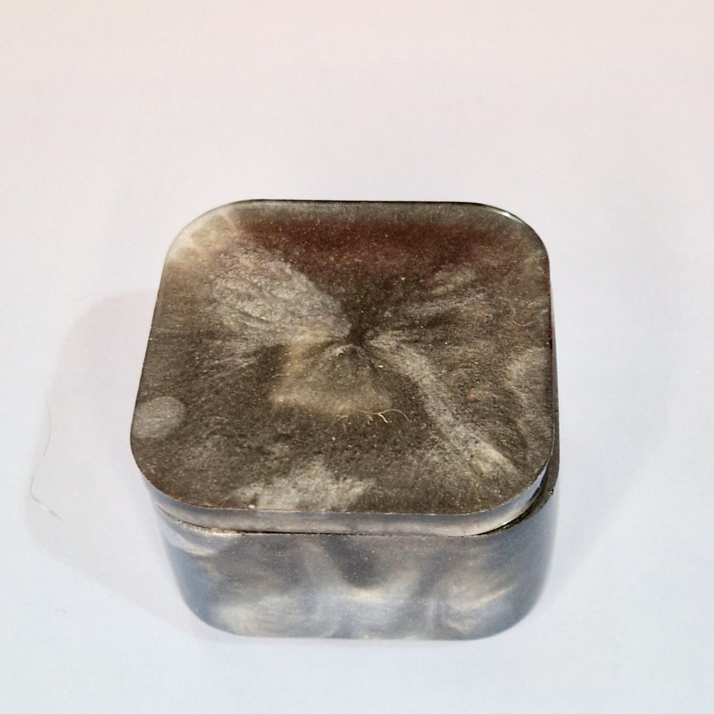 CaCaixa Decorativa em Resina com Tampa – Efeito Mármore