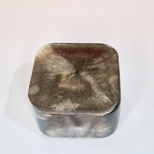 CaCaixa Decorativa em Resina com Tampa – Efeito Mármore