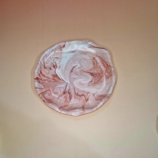 Prato para Velas Mármore Terracota