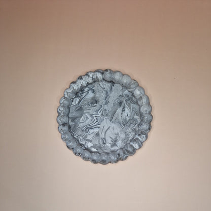 Prato Decorativo em Jesmonite – Preto e Cinzento