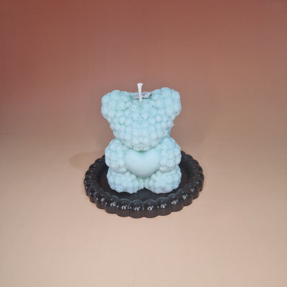 Prato decorativo em jesmonite — preto