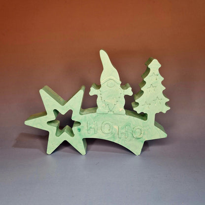 "HO HO" Christmas Decoration in Jesmonite