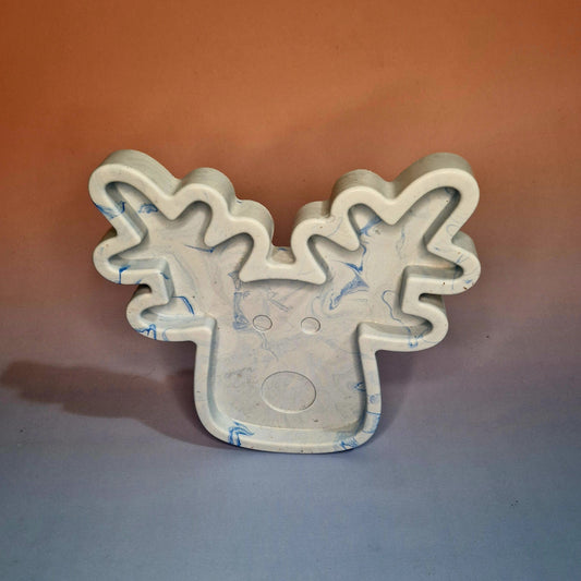 🦌 Bandeja Rena Decorativa em Jesmonite – Artesanal
