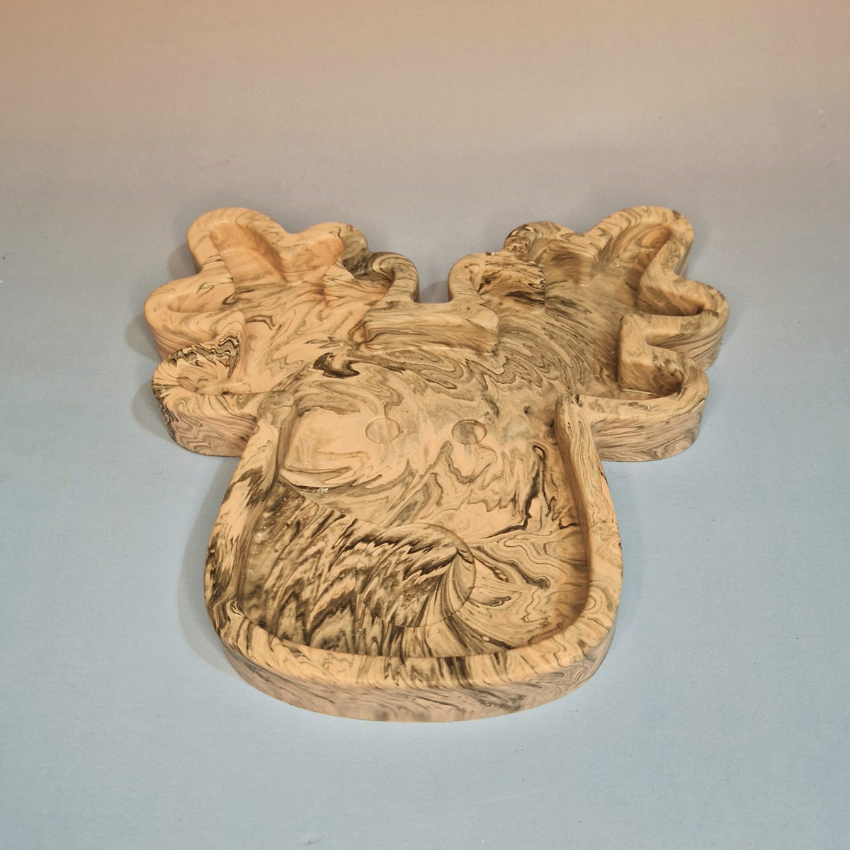 🦌 Bandeja Rena Decorativa em Jesmonite – Artesanal