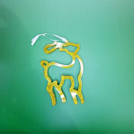 Enfeite de Natal “Rena Dourada”