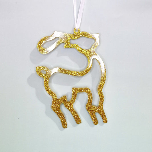 Enfeite de Natal “Rena Dourada”