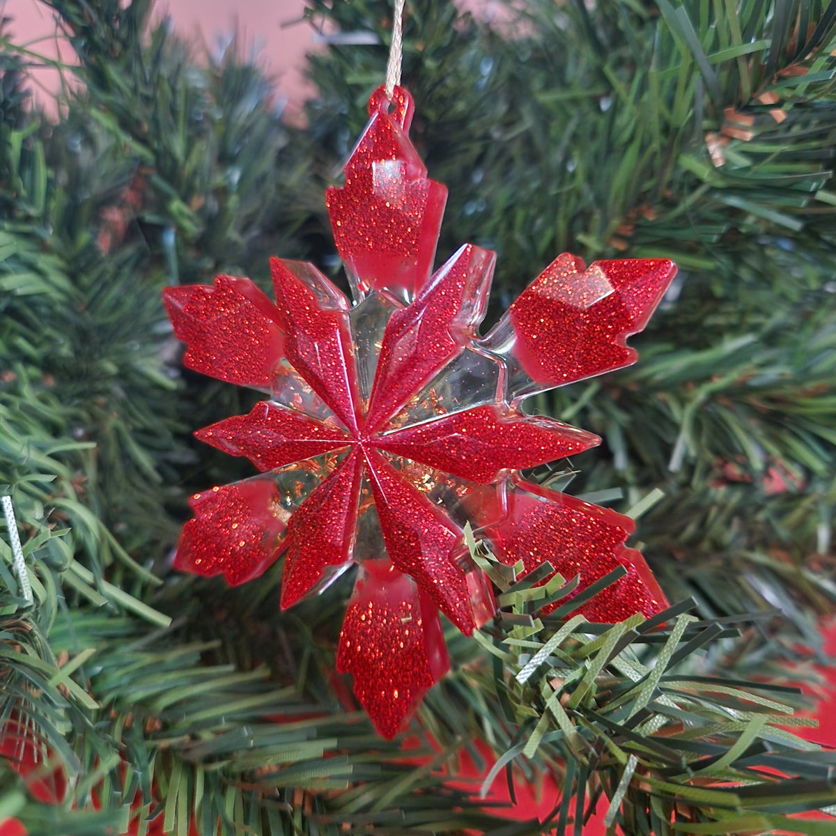 Christmas Ornament – 3D Snowflake (various colours