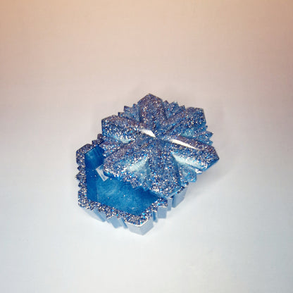 Caixa Decorativa “Floco de Neve” – Ø 10 × 4,5 cm