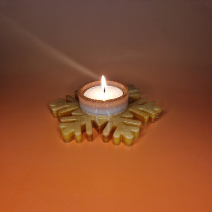 Snowflake Candle Holder – Ø 12 × 3.5 cm