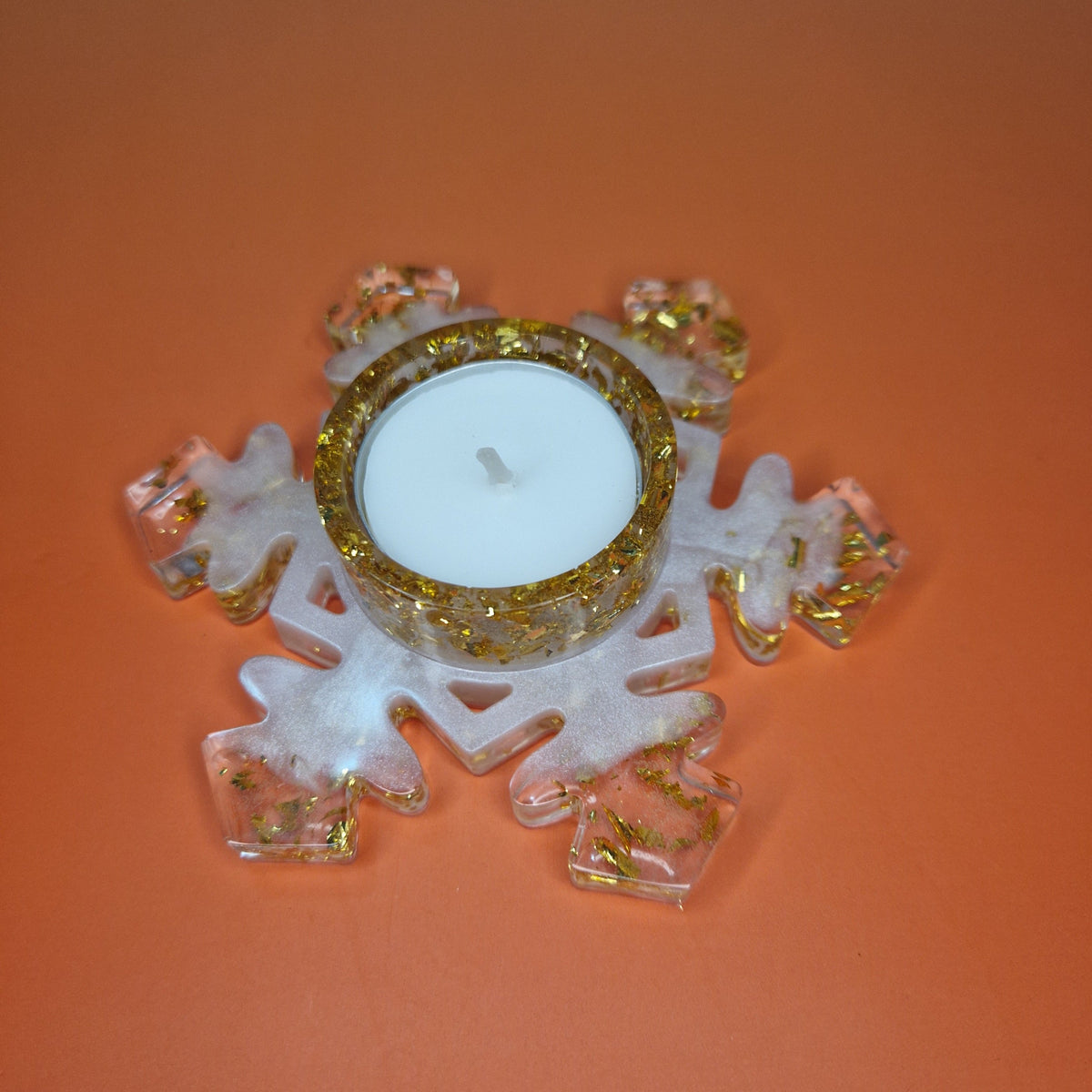 Snowflake Candle Holder – Ø 12 × 3.5 cm