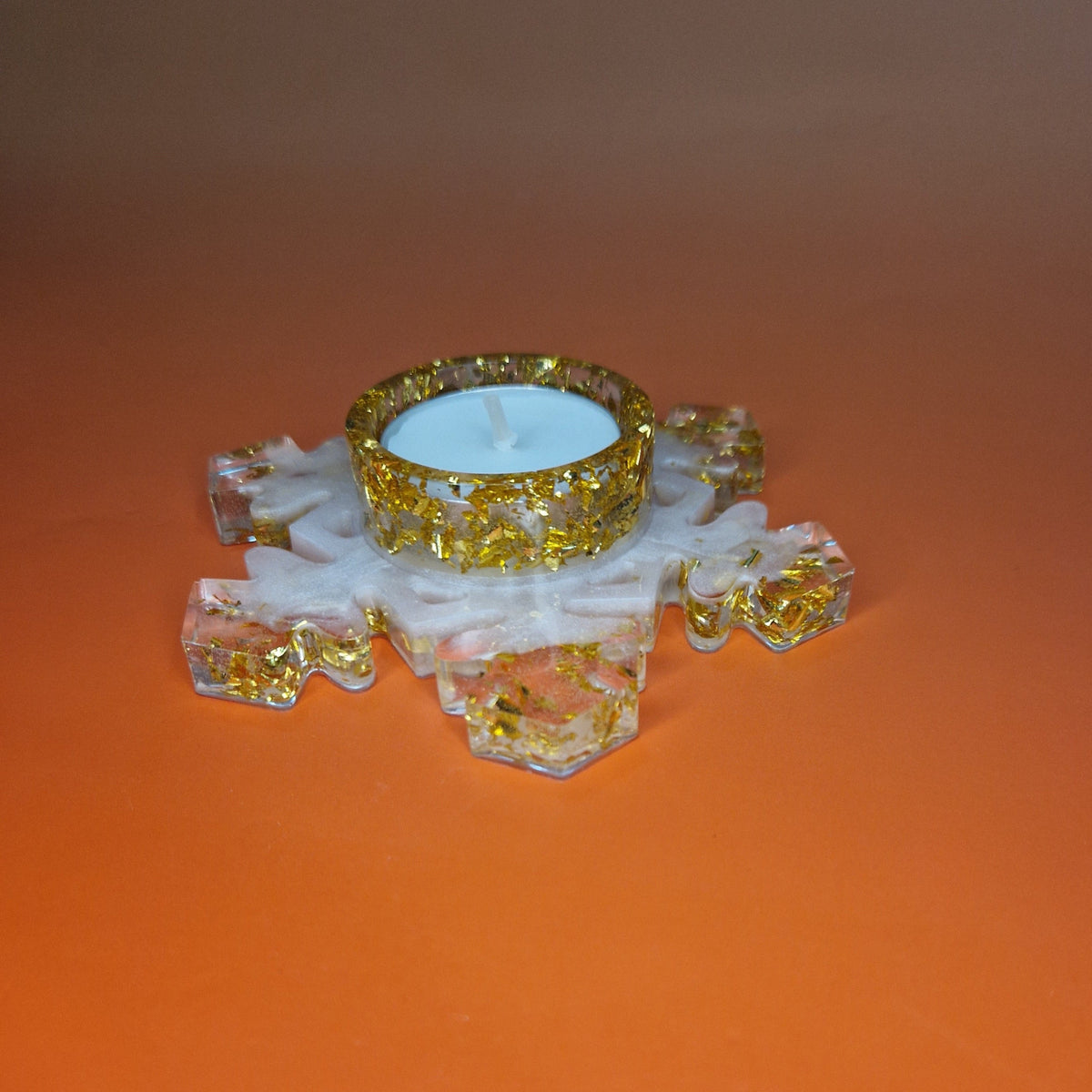 Snowflake Candle Holder – Ø 12 × 3.5 cm