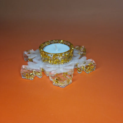 Snowflake Candle Holder – Ø 12 × 3.5 cm