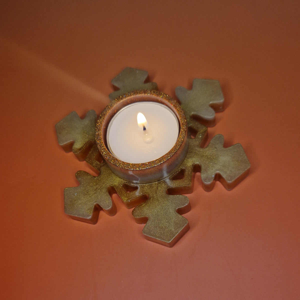Snowflake Candle Holder – Ø 12 × 3.5 cm