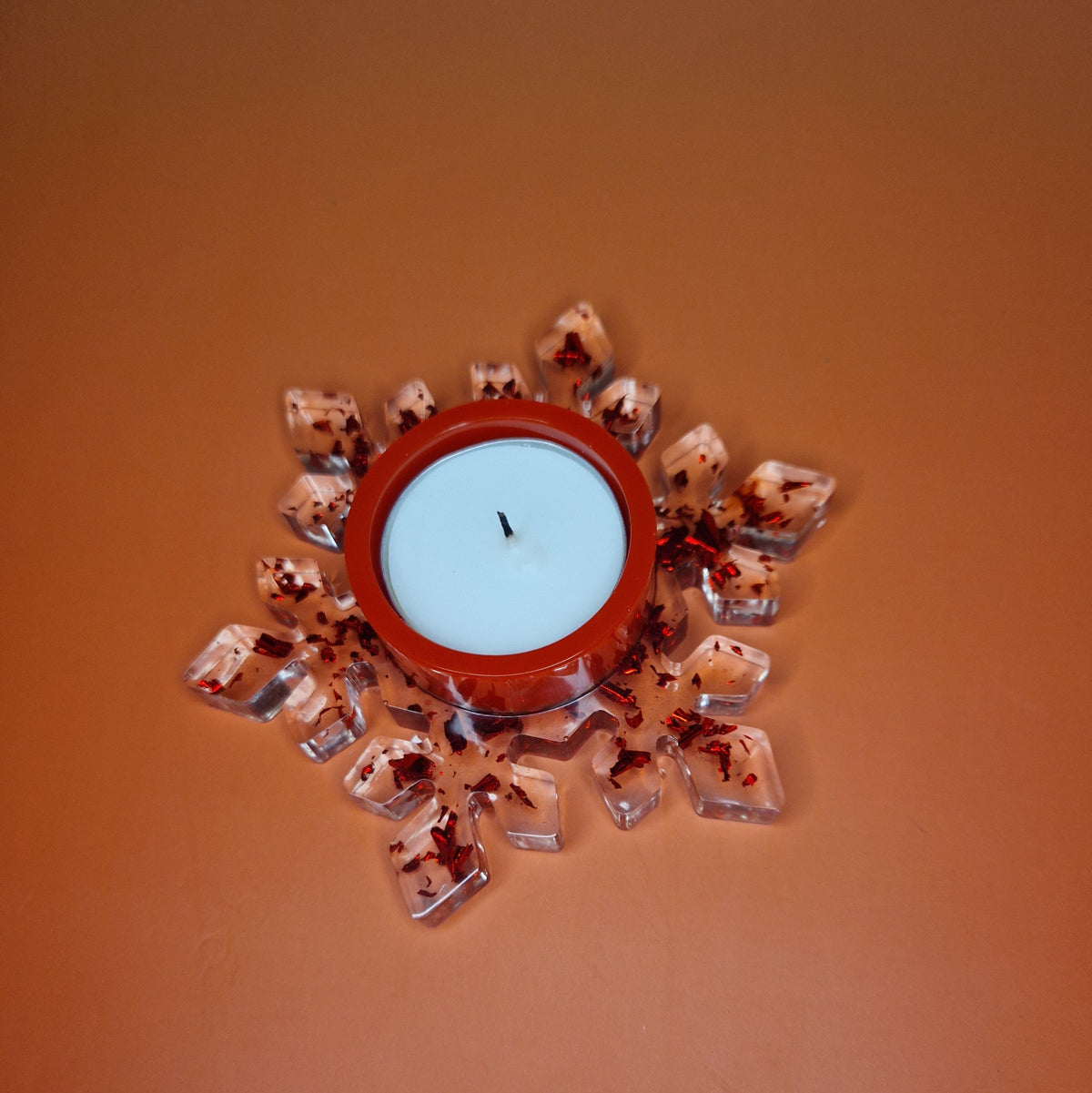 Snowflake Candle Holder – Ø 12 × 3.5 cm