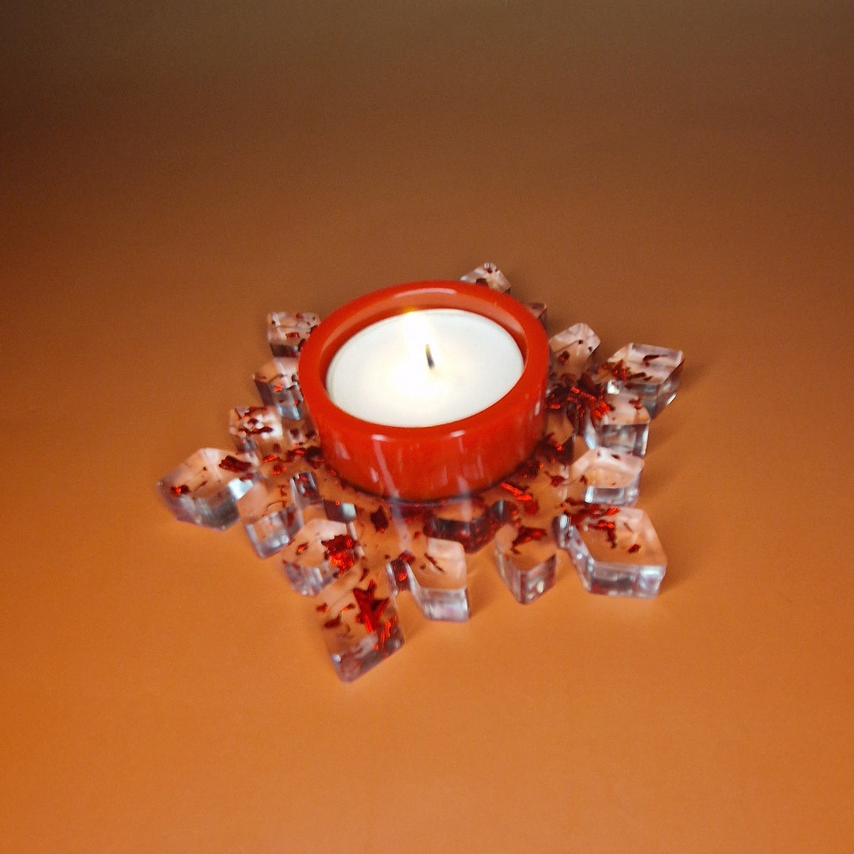 Snowflake Candle Holder – Ø 12 × 3.5 cm