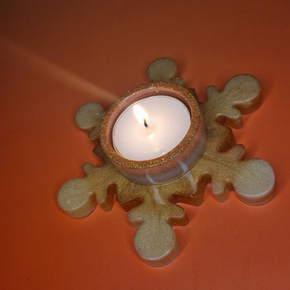 Snowflake Candle Holder – Ø 12 × 3.5 cm