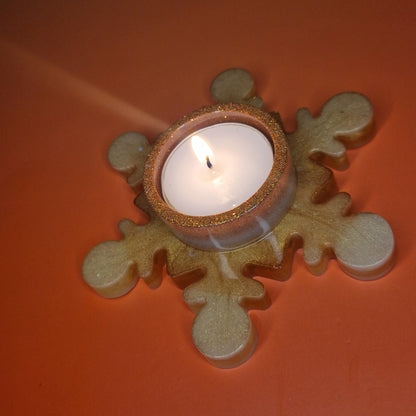 Snowflake Candle Holder – Ø 12 × 3.5 cm