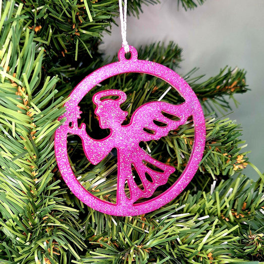 Enfeite de Natal – Anjo na Moldura (10 cm)