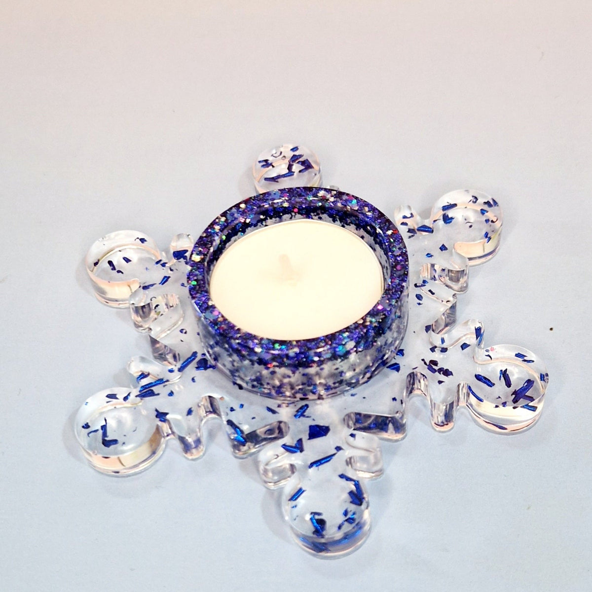 Snowflake Candle Holder – Ø 12 × 3.5 cm