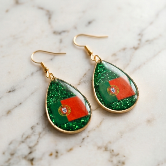Boucles d'oreilles Drapeau du Portugal – Édition Limitée Mondial 2026